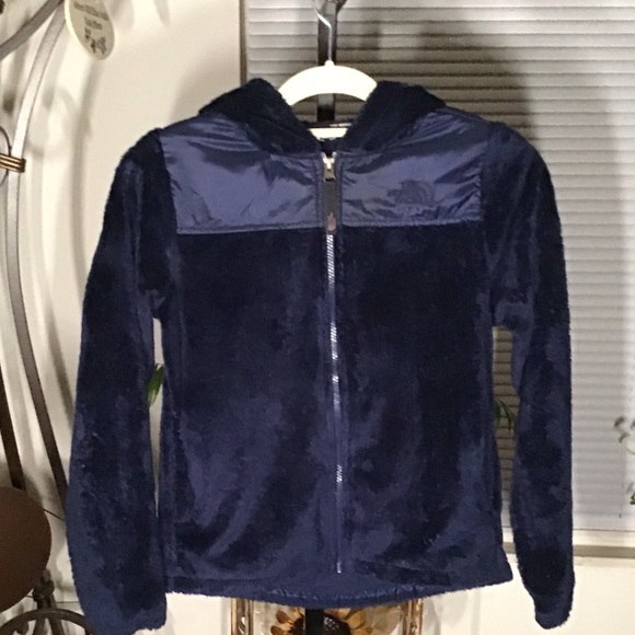 THE NORTH FACE BIG GIRL ‘OSO’ FLEECE LOVED MONTAGUE BLUE SIGNATURE ZIP UP HOODIE - Picture 3 of 12